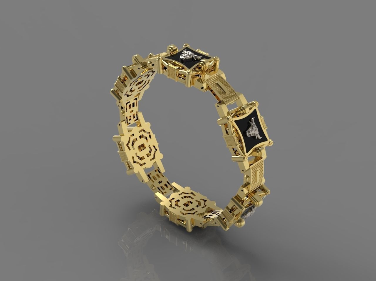 BRACELET BULL   SYMBOL  2021     N - 123 3D print model_8