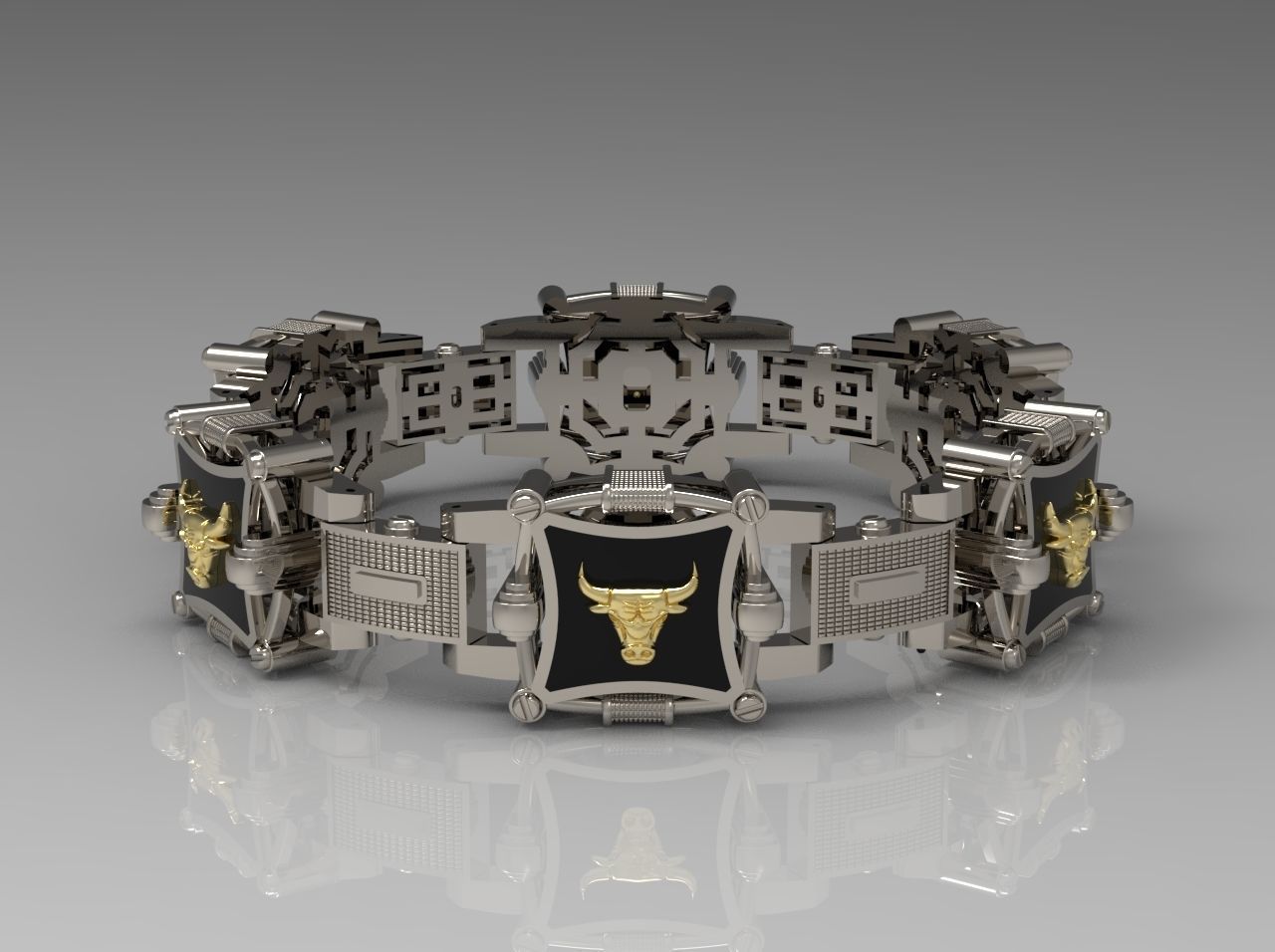 BRACELET BULL   SYMBOL  2021     N - 123 3D print model_5