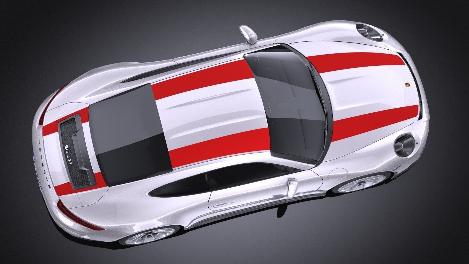 Porsche 911 R 2017 3D model_7