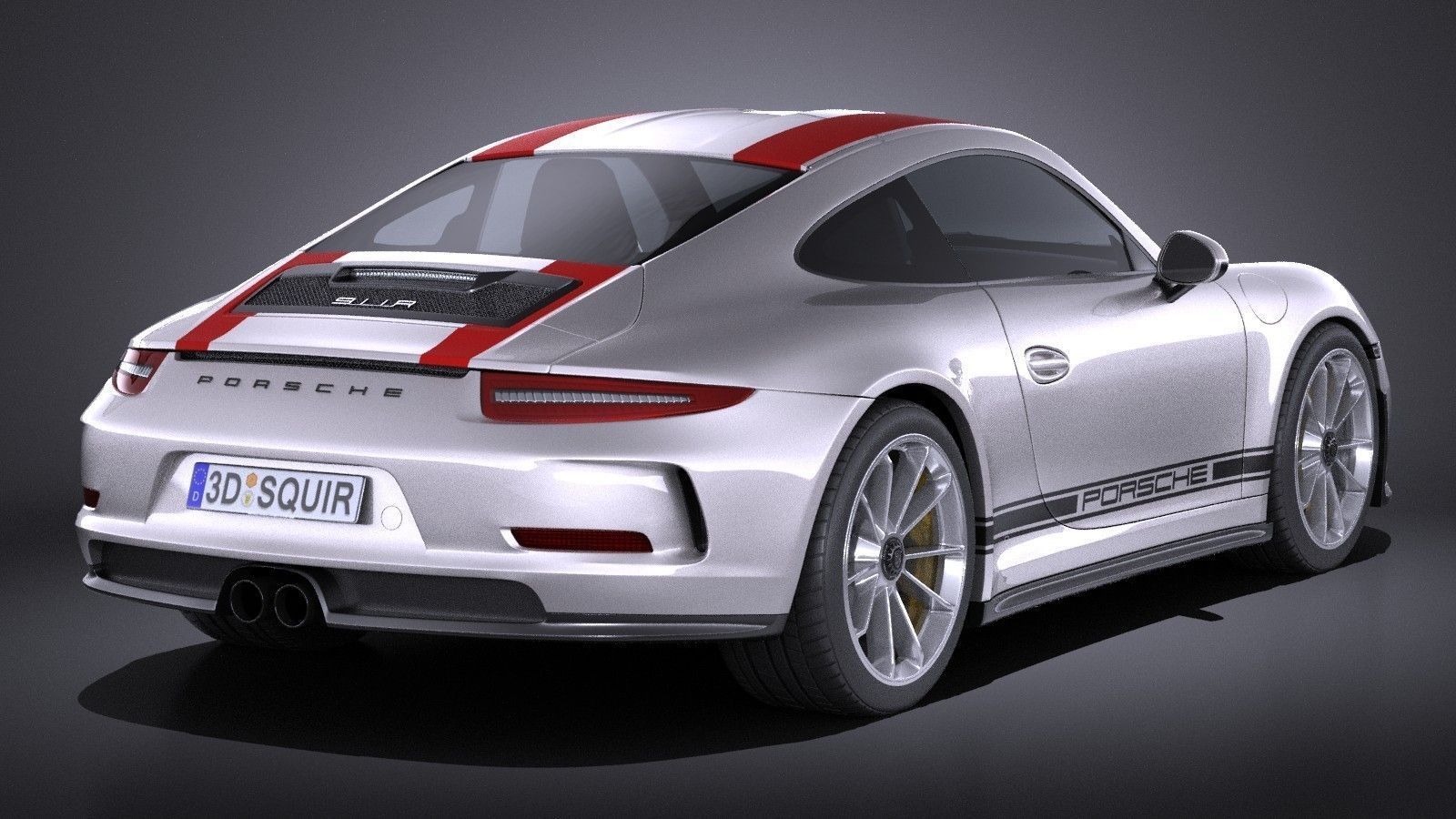 Porsche 911 R 2017 3D model_5