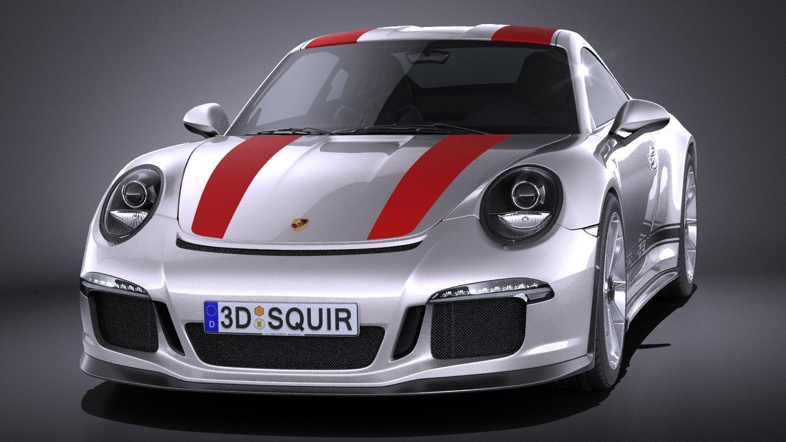 Porsche 911 R 2017 3D model_1