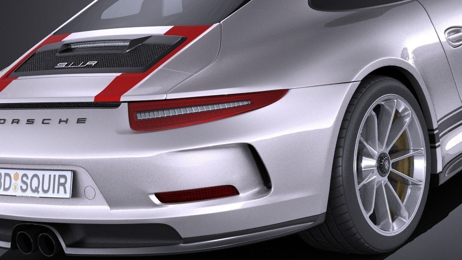 Porsche 911 R 2017 3D model_3