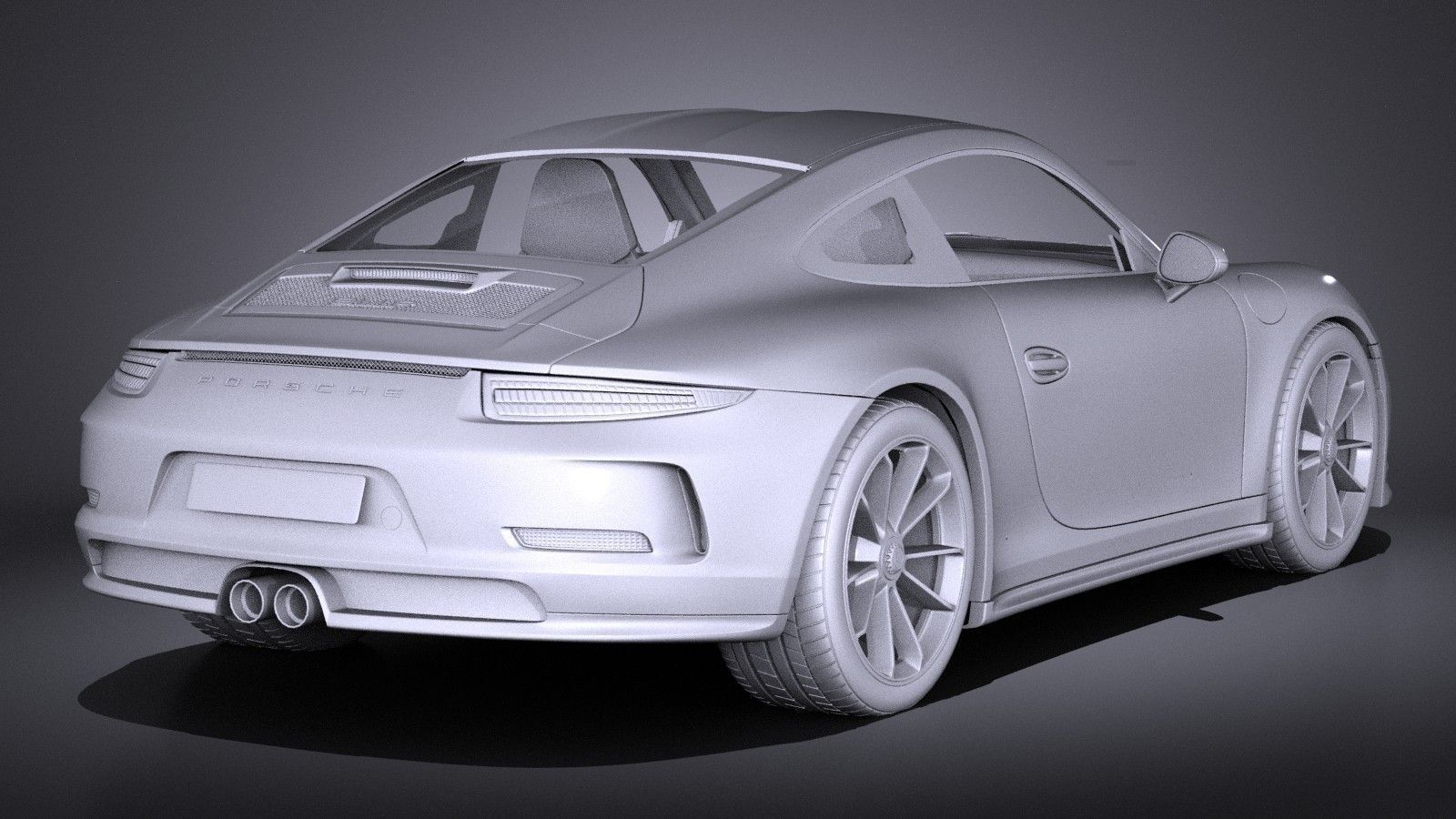 Porsche 911 R 2017 3D model_11