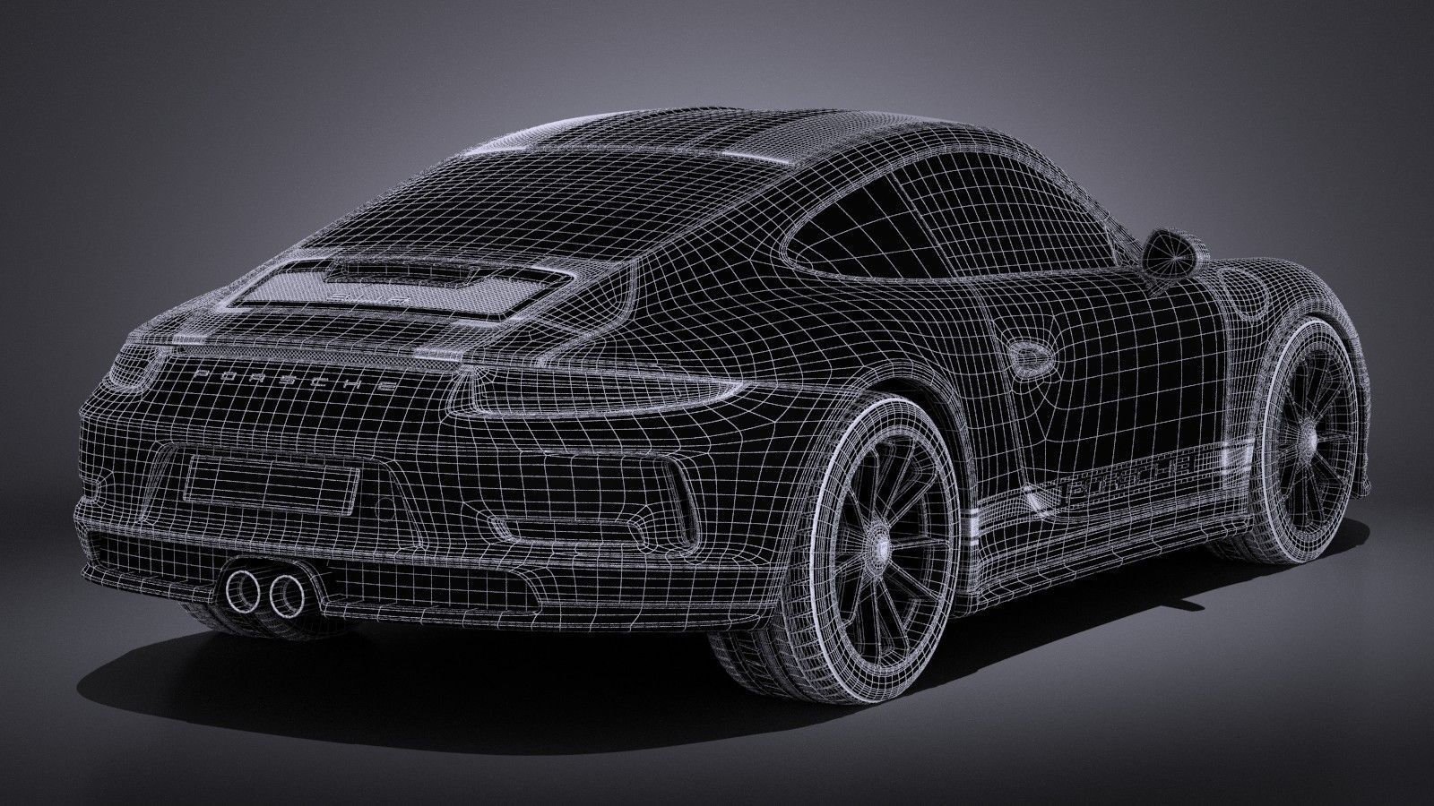 Porsche 911 R 2017 3D model_18