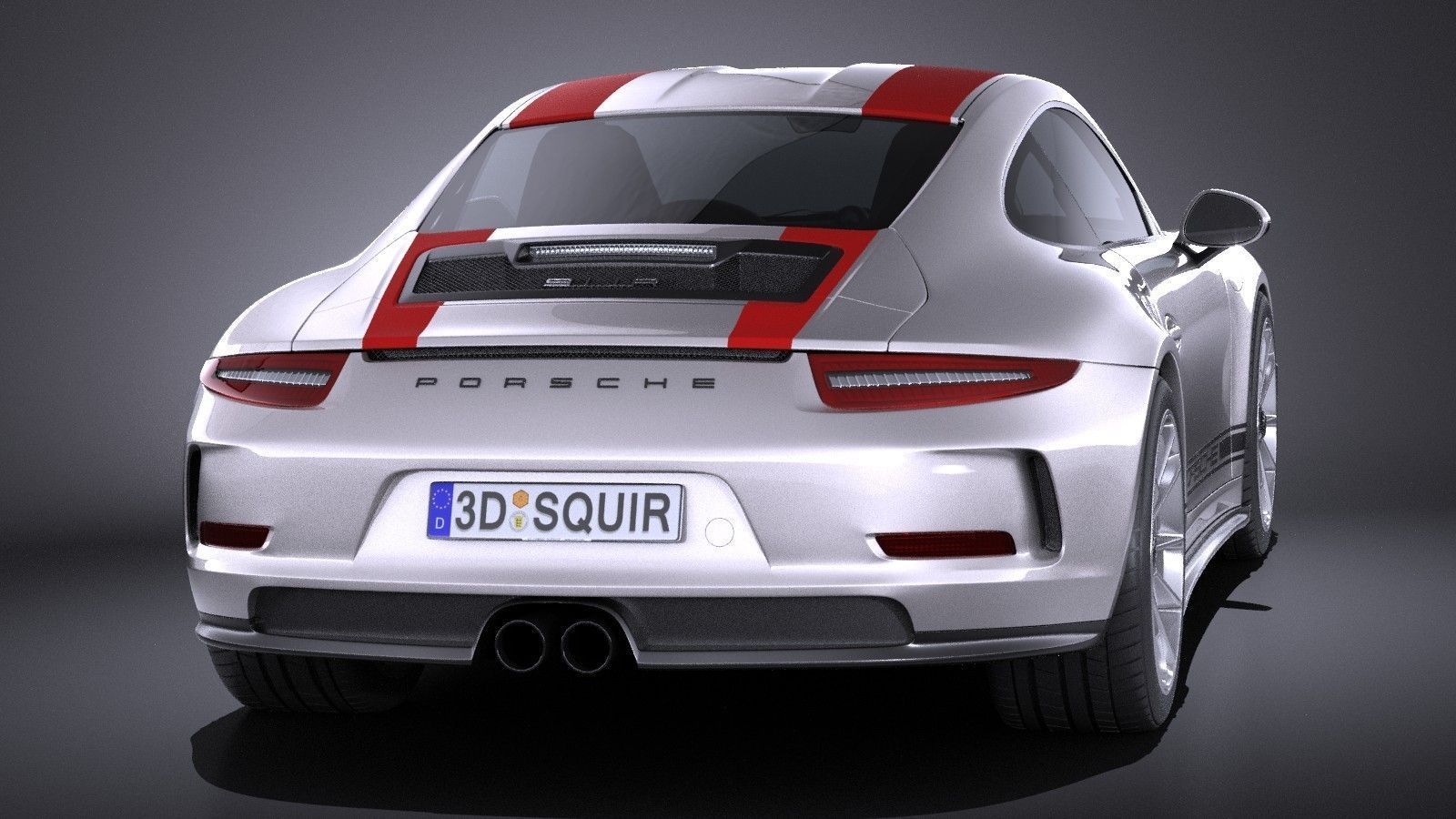 Porsche 911 R 2017 3D model_4