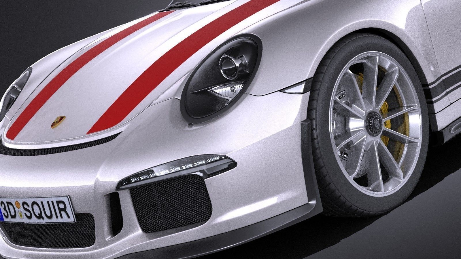 Porsche 911 R 2017 3D model_2