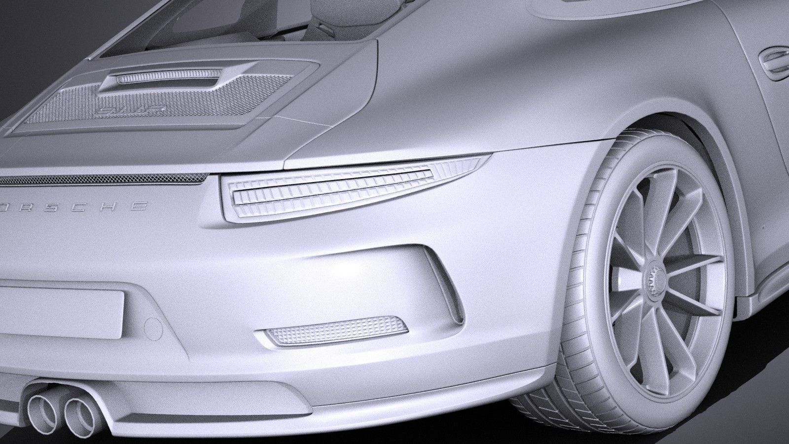 Porsche 911 R 2017 3D model_10