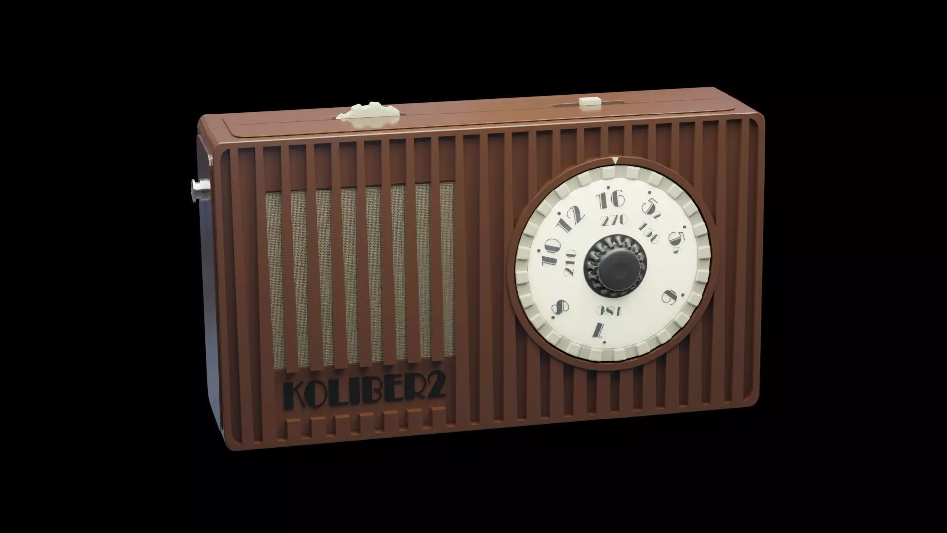 Polish mid-century radio receiver transistor KOLIBER 2 MOT-611 3D model_0
