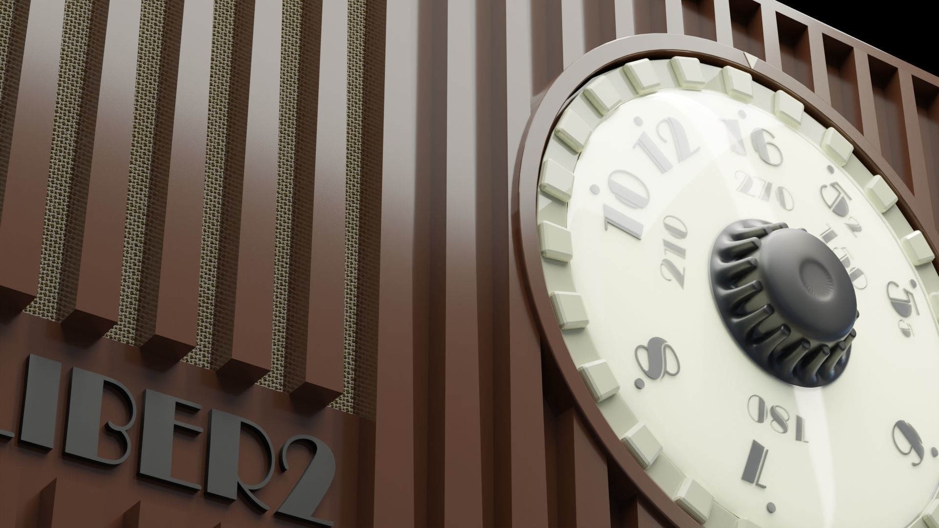 Polish mid-century radio receiver transistor KOLIBER 2 MOT-611 3D model_2