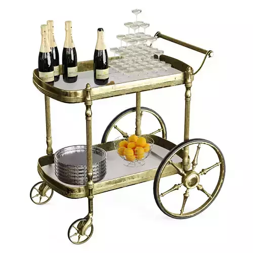 bar cart champagne