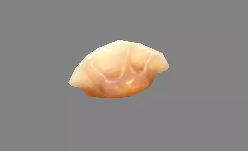 Cartoon dumpling  wonton Low-poly 3D model_0