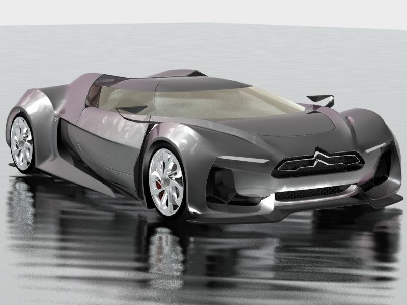 Citroen GT 3D model Low-poly 3D model_2