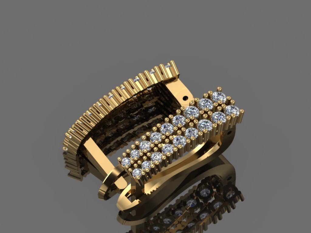 GC GOLD E069 - Diamond Earring  3D print model_6