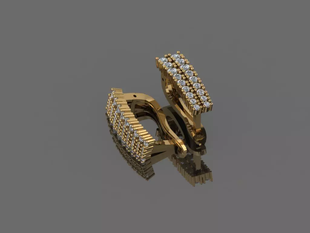 GC GOLD E069 - Diamond Earring  3D print model_0