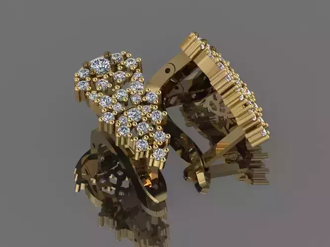 GC GOLD E072 - Diamond Earring 