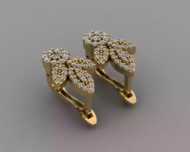 GC GOLD E073 - Diamond Earring 