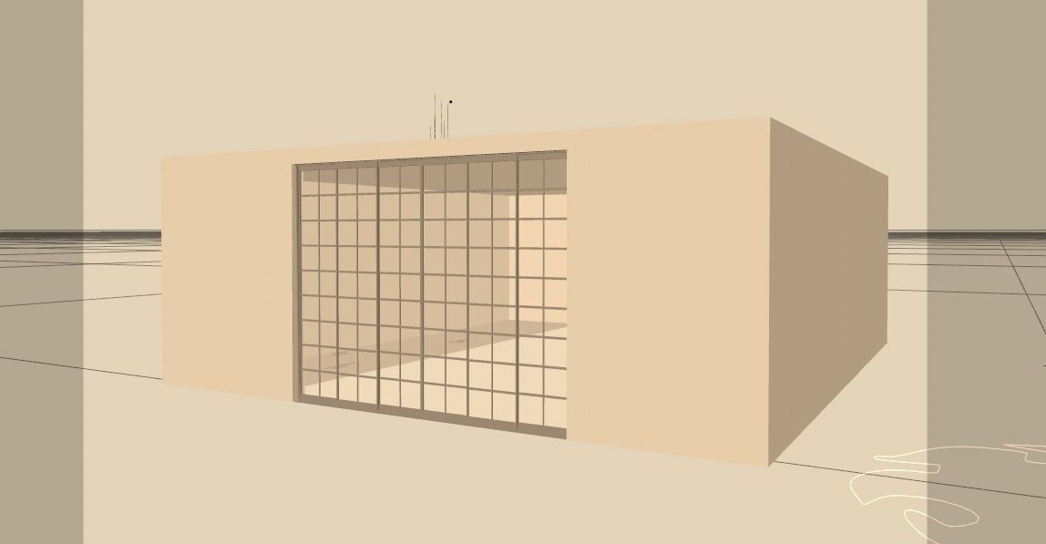 Bedroom with bed and rug 3D model_3