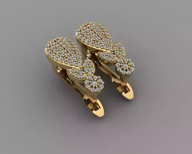 GC GOLD E075 - Diamond Earring 