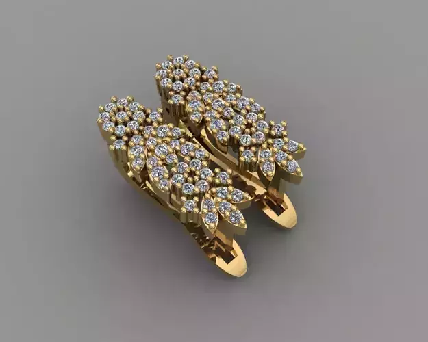 GC GOLD E076 - Diamond Earring 