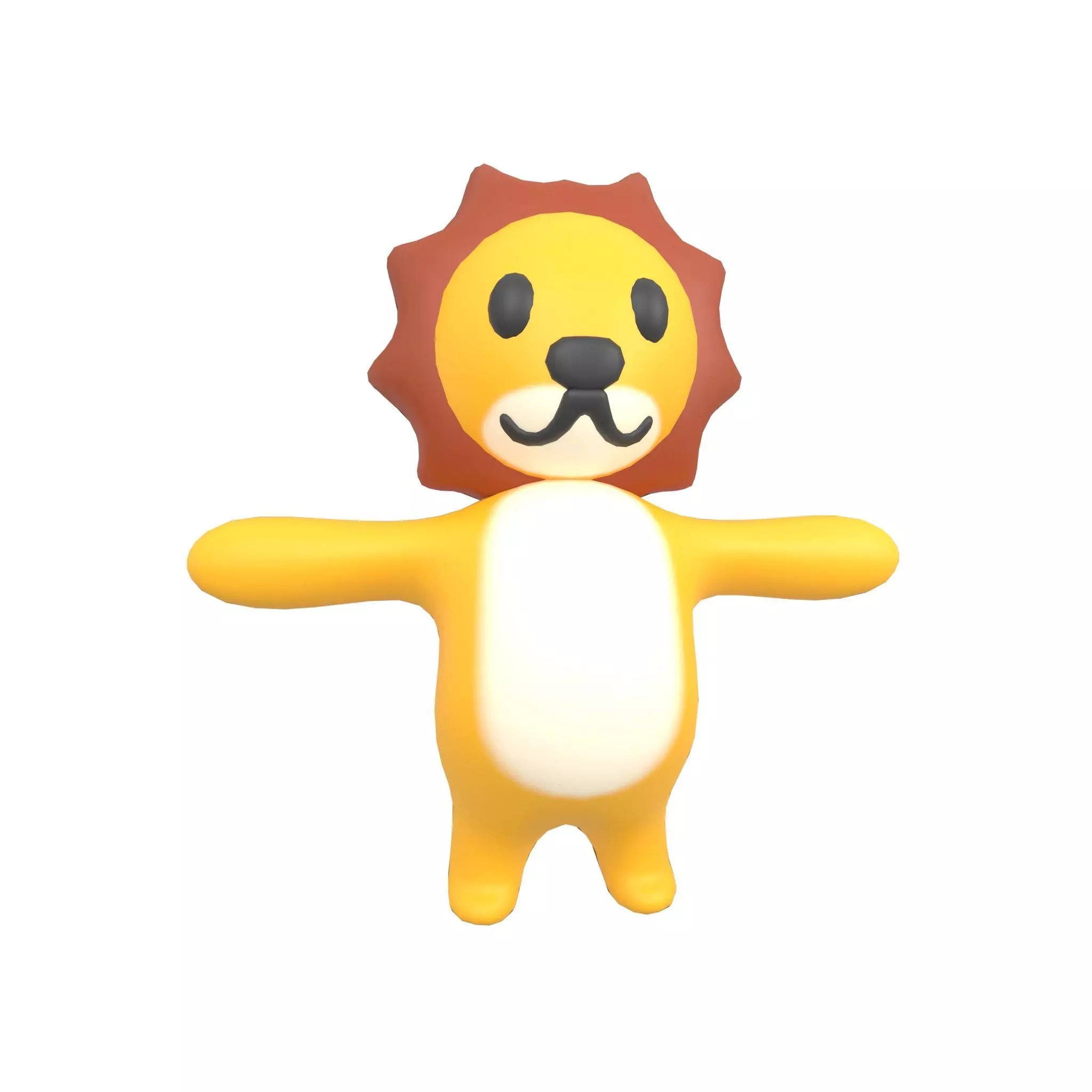 Cartoon Lion v1 001 Low-poly 3D model_0
