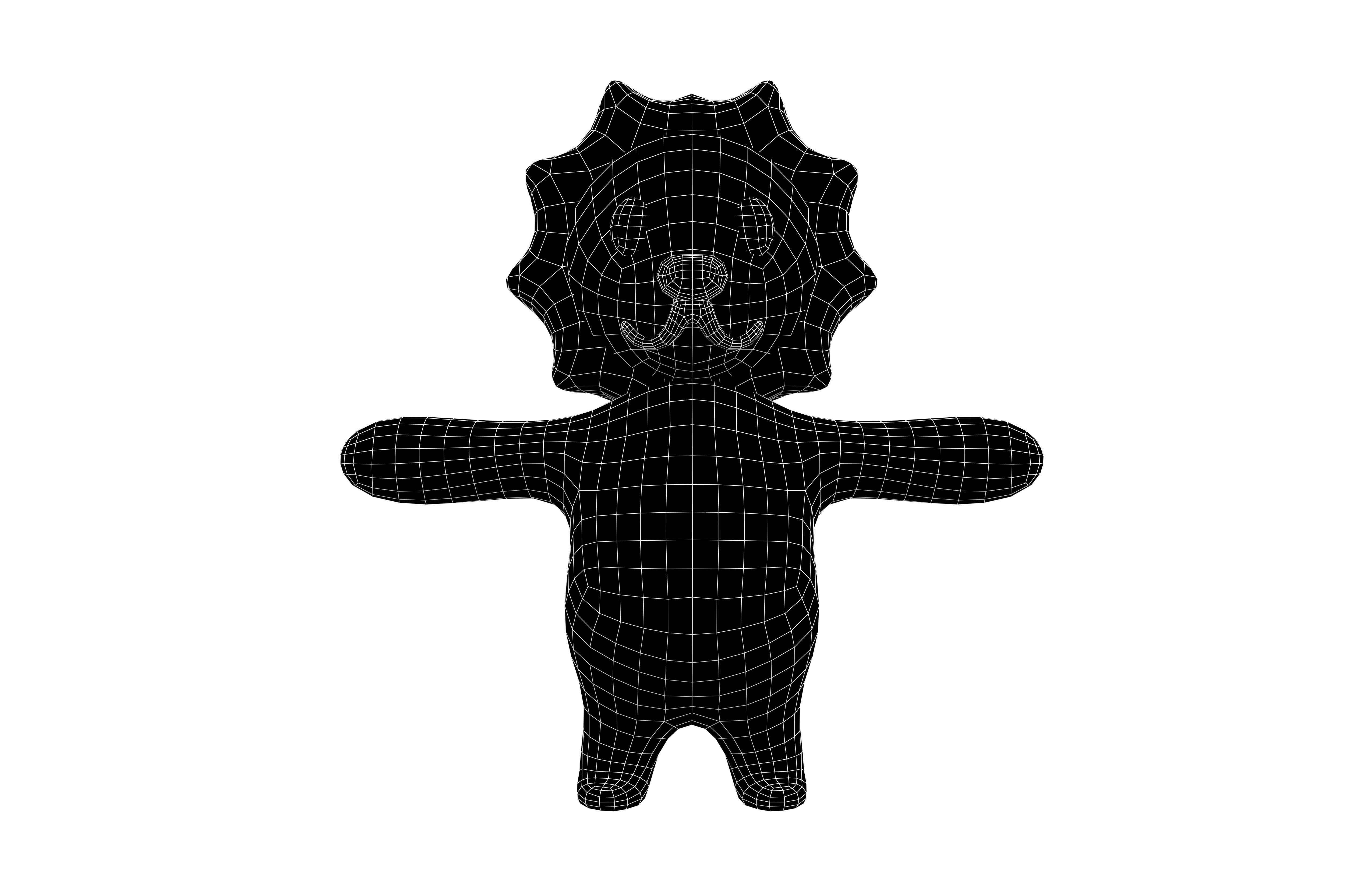 Cartoon Lion v1 001 Low-poly 3D model_5