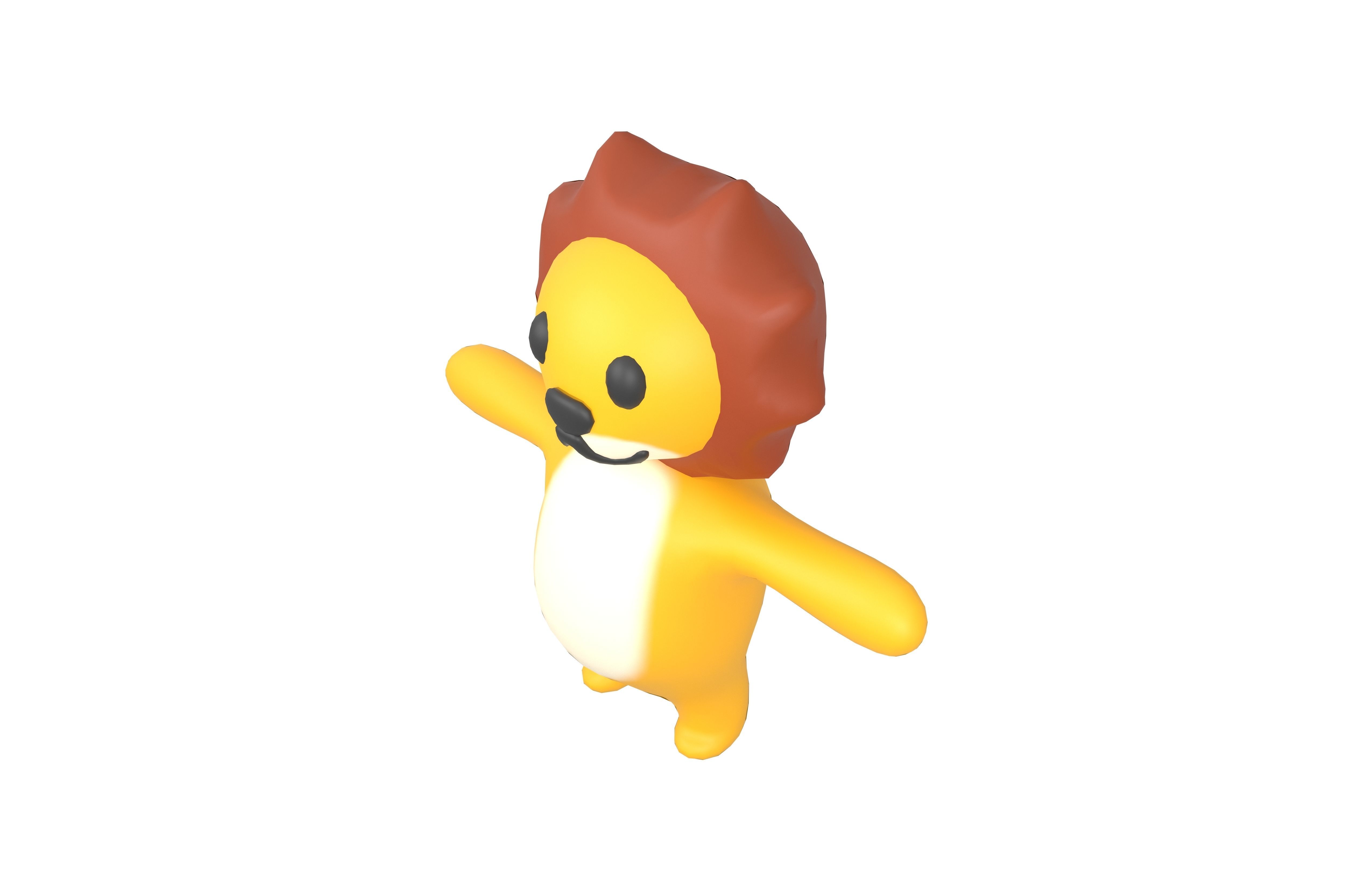 Cartoon Lion v1 001 Low-poly 3D model_2