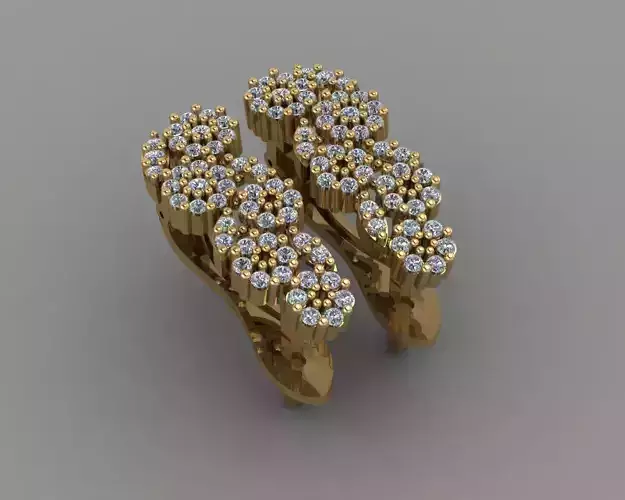 GC GOLD E081 - Diamond Earring 