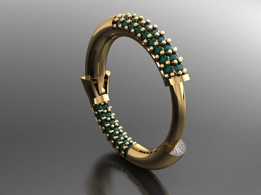 GC GOLD E082 - Diamond Earring  3D print model_2