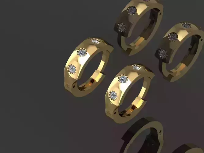 GC GOLD E084 - Diamond Earring 