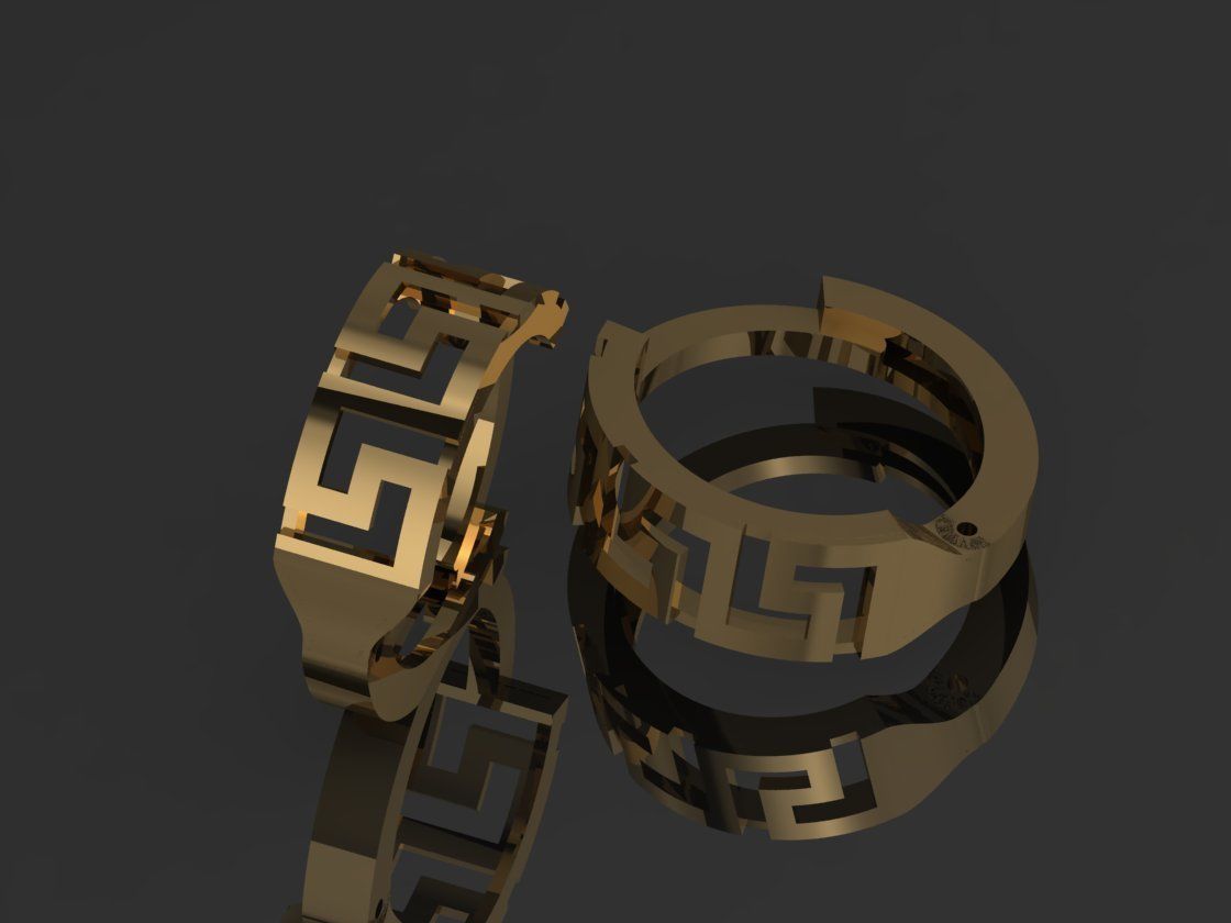 GC GOLD E087 - Diamond Earring 3D print model_5