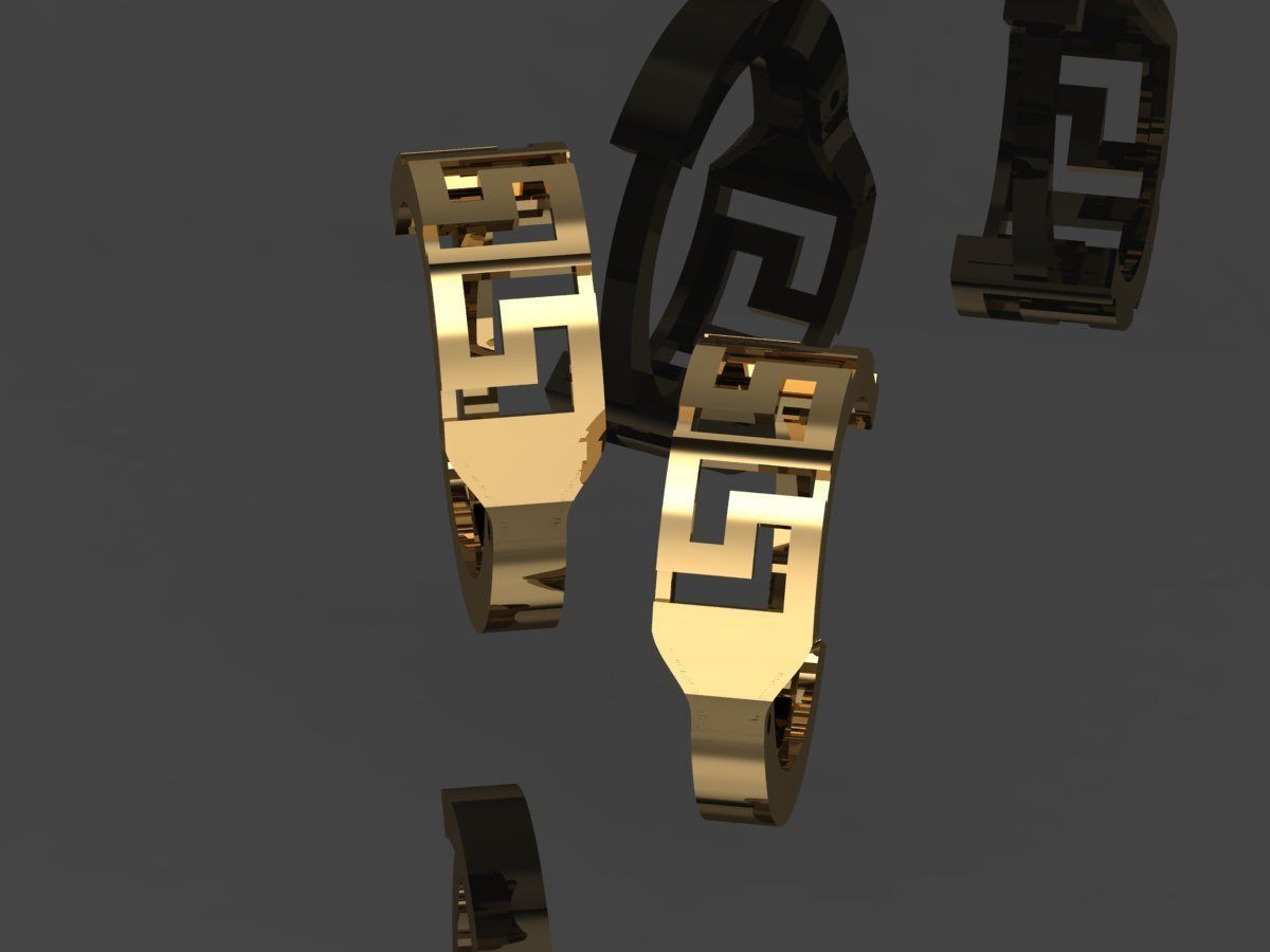 GC GOLD E087 - Diamond Earring 3D print model_2