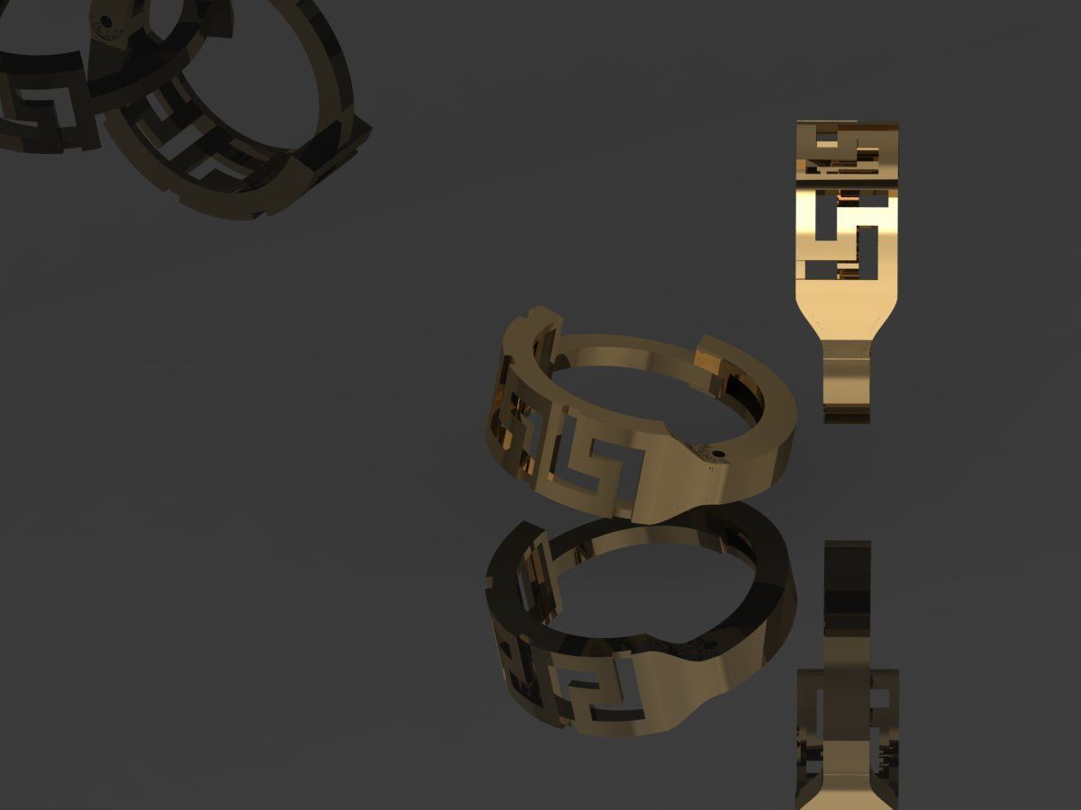 GC GOLD E087 - Diamond Earring 3D print model_4