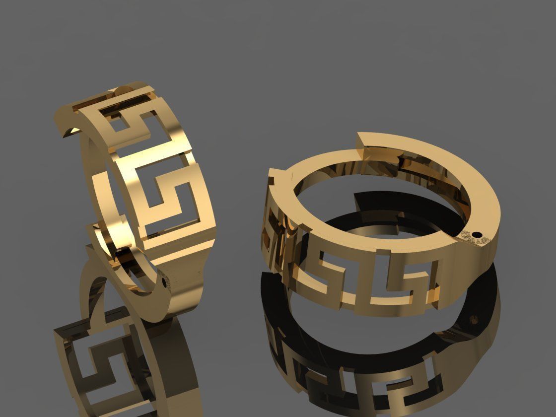 GC GOLD E087 - Diamond Earring 3D print model_6