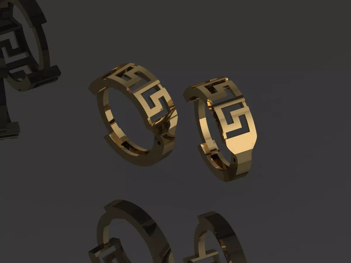 GC GOLD E087 - Diamond Earring 3D print model_0