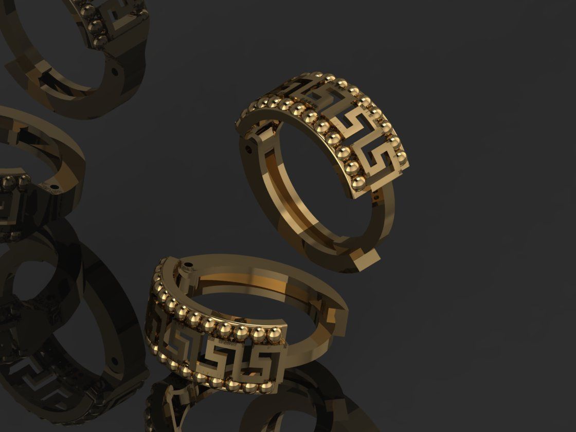 GC GOLD E088 - Diamond Earring  3D print model_5