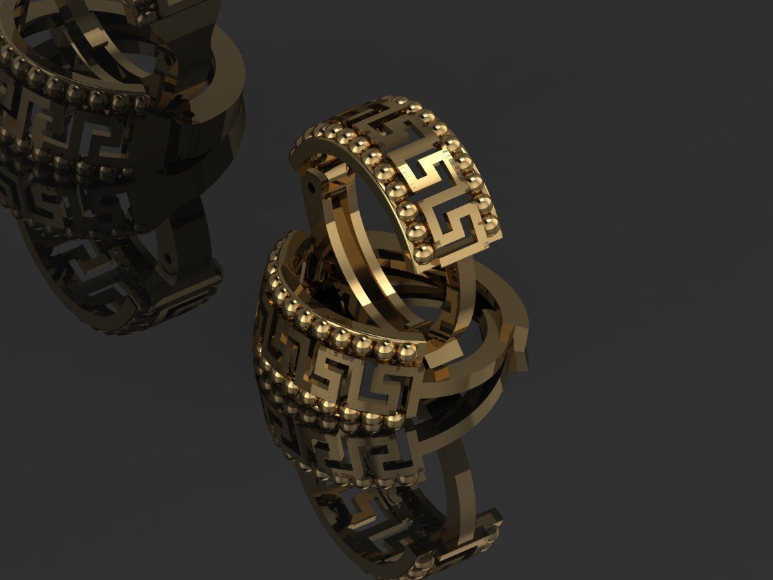 GC GOLD E088 - Diamond Earring  3D print model_2