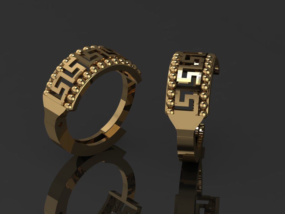 GC GOLD E088 - Diamond Earring  3D print model_4