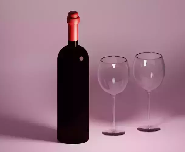 Wine Bottle Wine Glasses