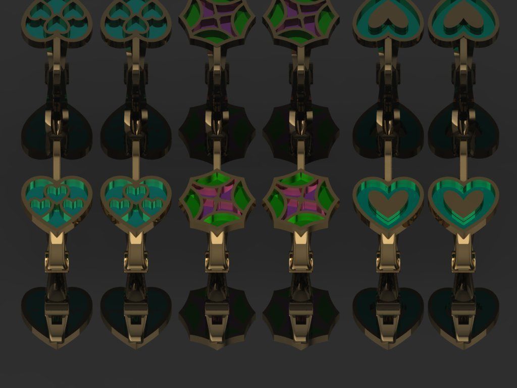 GC GOLD E095 - Diamond Earring 3D print model_2