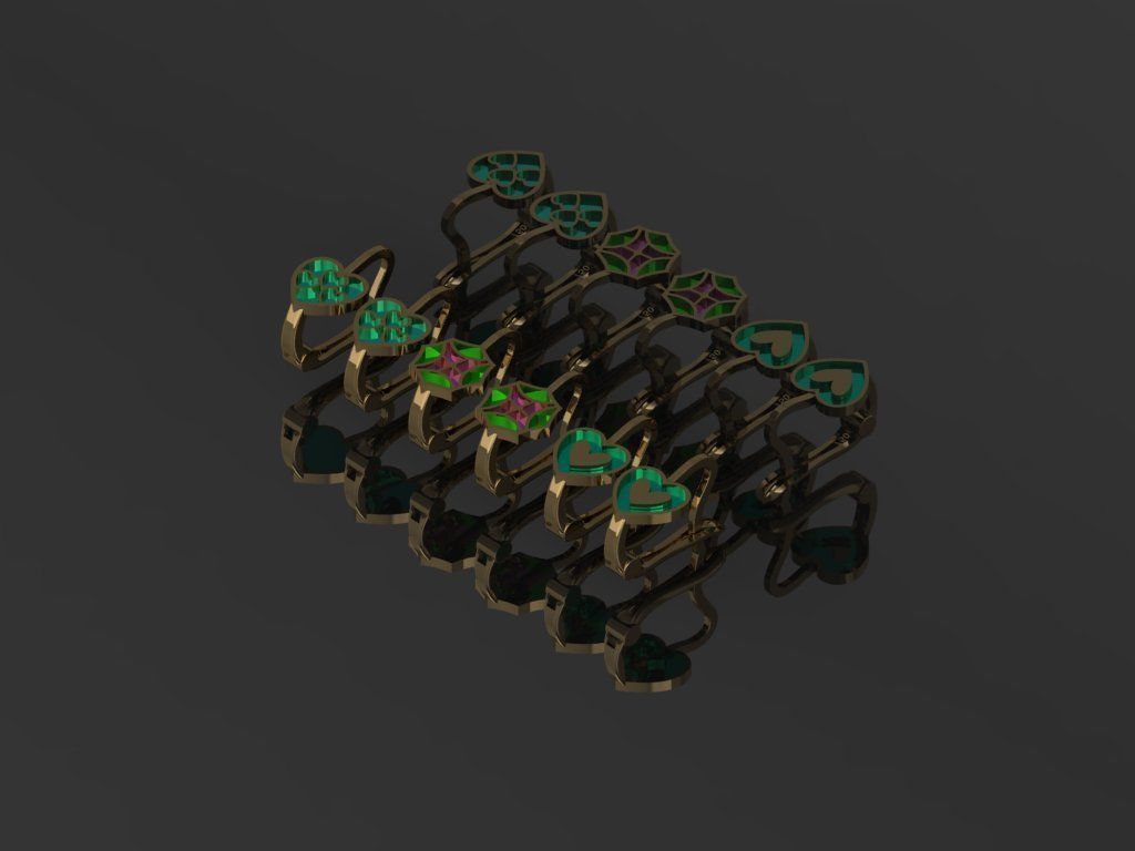 GC GOLD E095 - Diamond Earring 3D print model_3