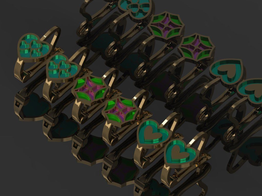 GC GOLD E095 - Diamond Earring 3D print model_1