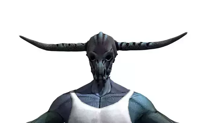 Warrior monster Free low-poly 3D model