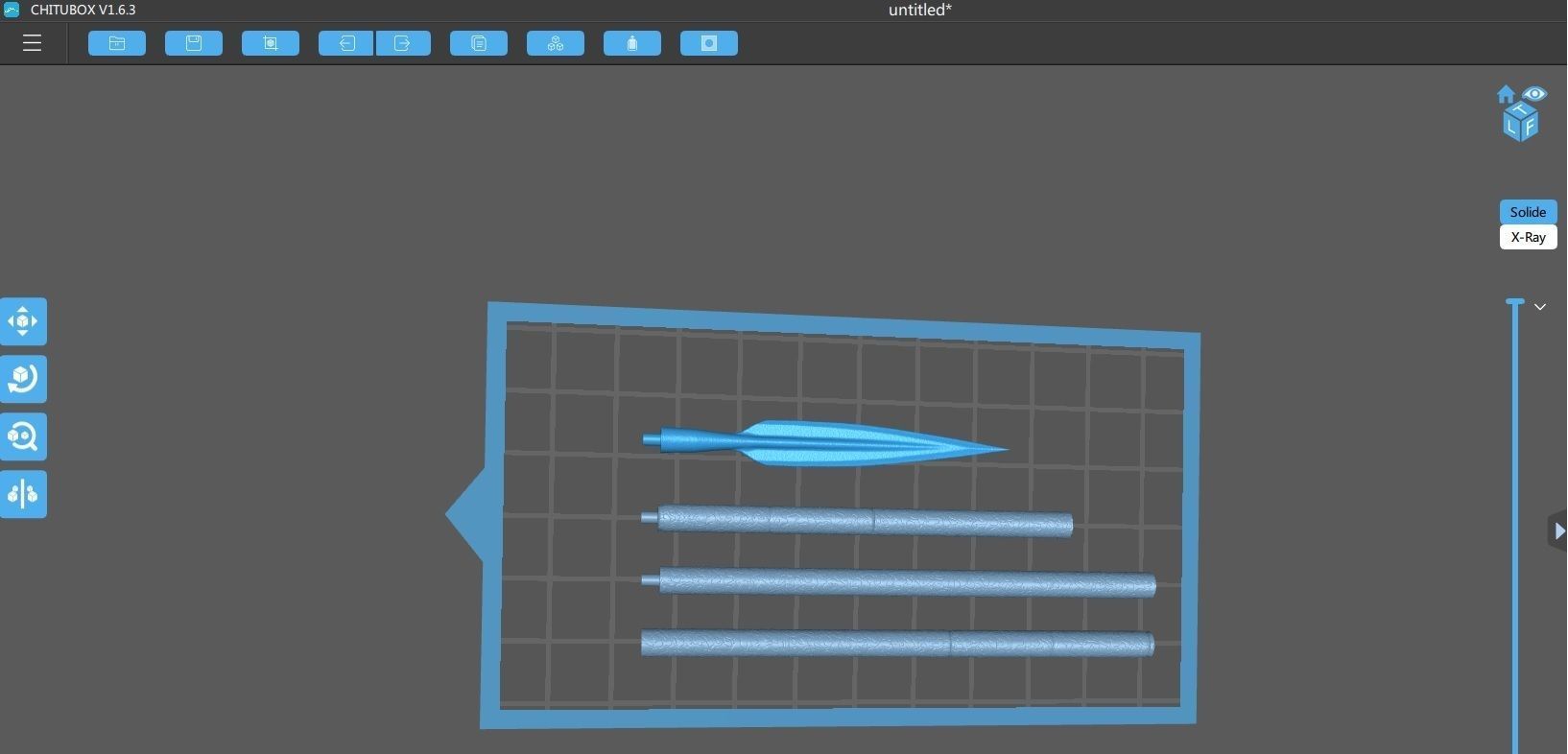 Mandalorian Beskar Spear 1 to 6 Star Wars Split 4 parts 3D print model_10