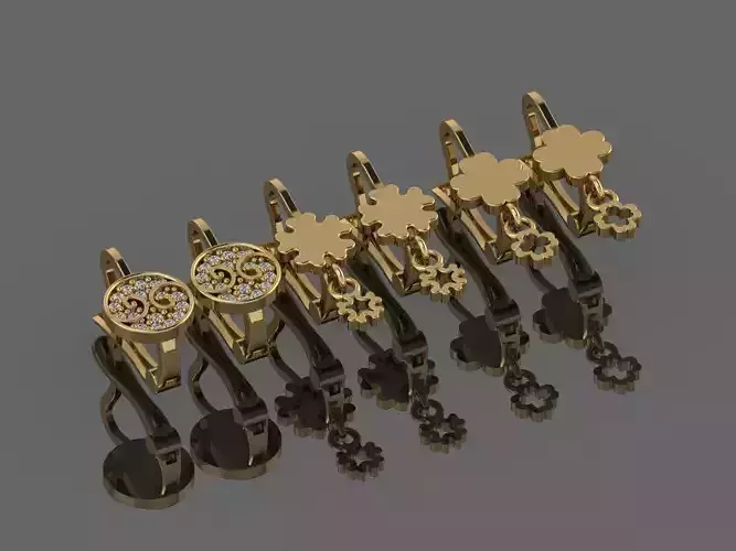 GC GOLD E098 - Diamond Earring 