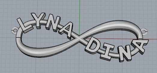 pendants linfini -CG186 3D print model_1