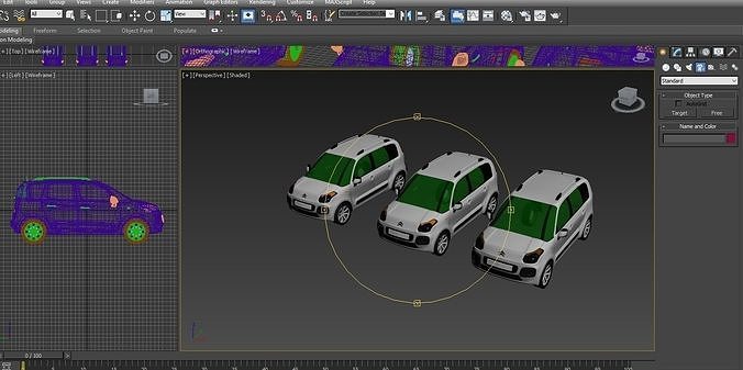 Citroen C3 Picasso 2013  3D Model Low-poly 3D model