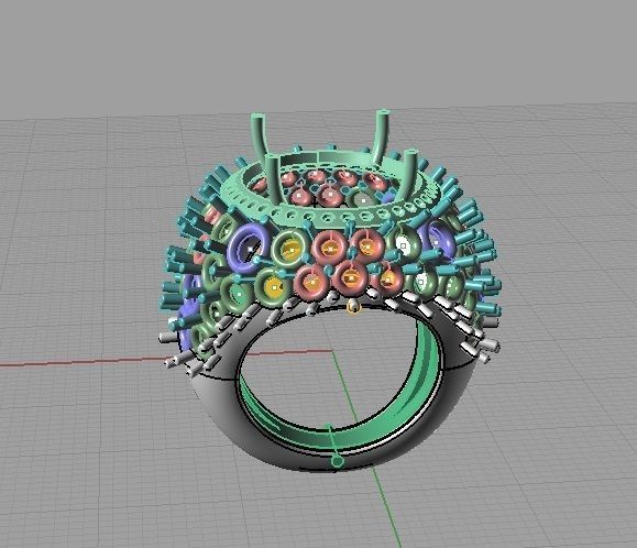  rings musone pappagallo -CG 188  3D print model_5