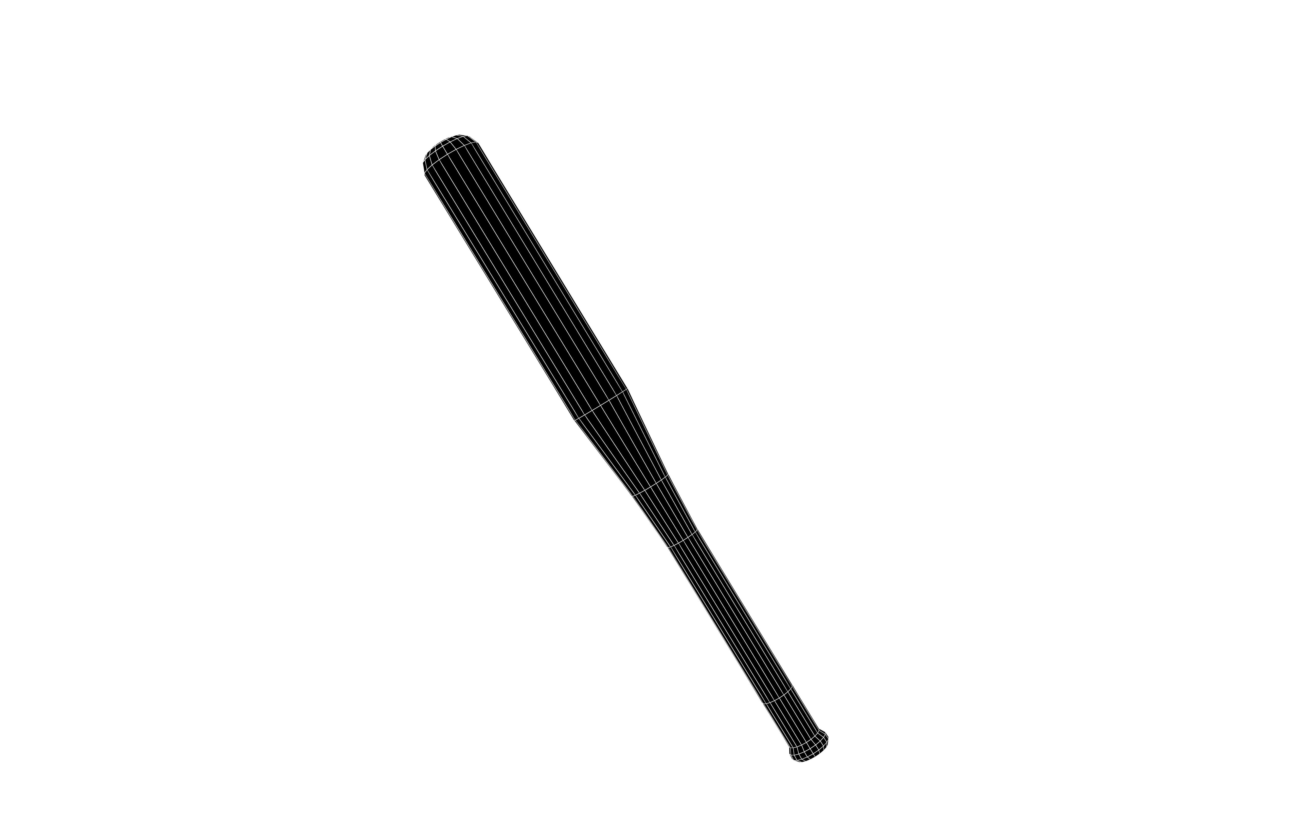 Baseball Bat v1 002 Low-poly 3D model_6