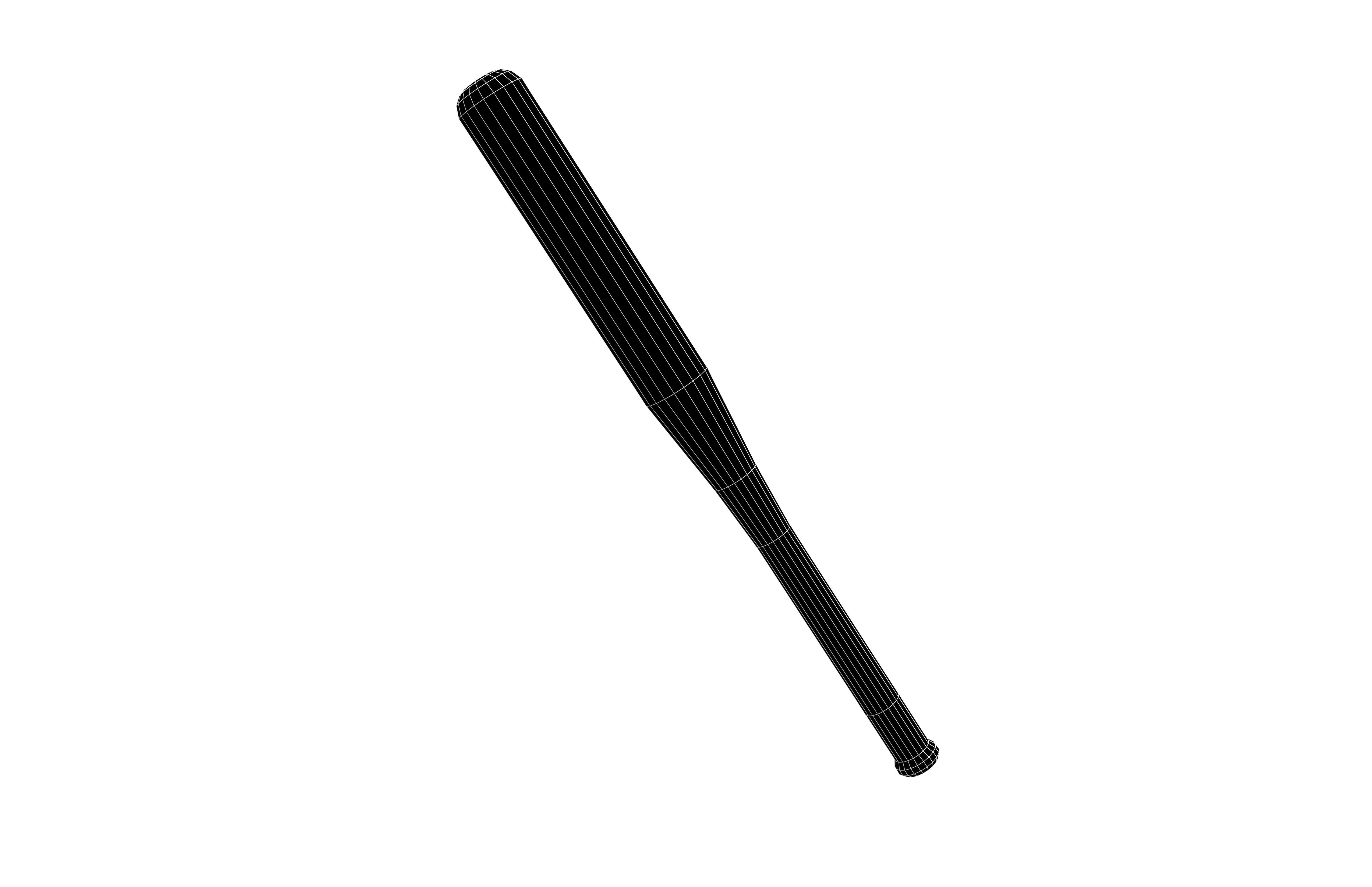 Baseball Bat v1 002 Low-poly 3D model_7