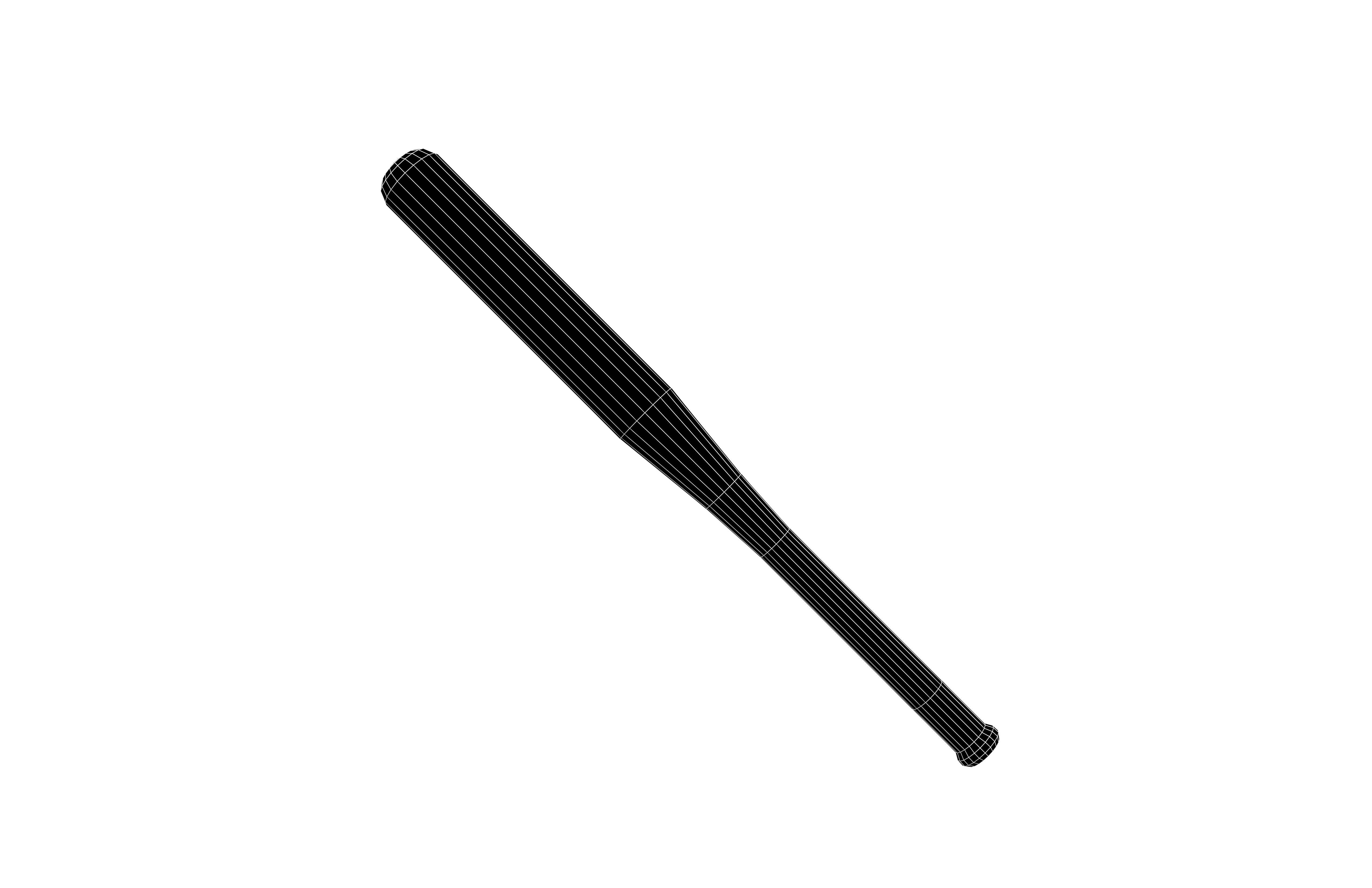 Baseball Bat v1 002 Low-poly 3D model_5